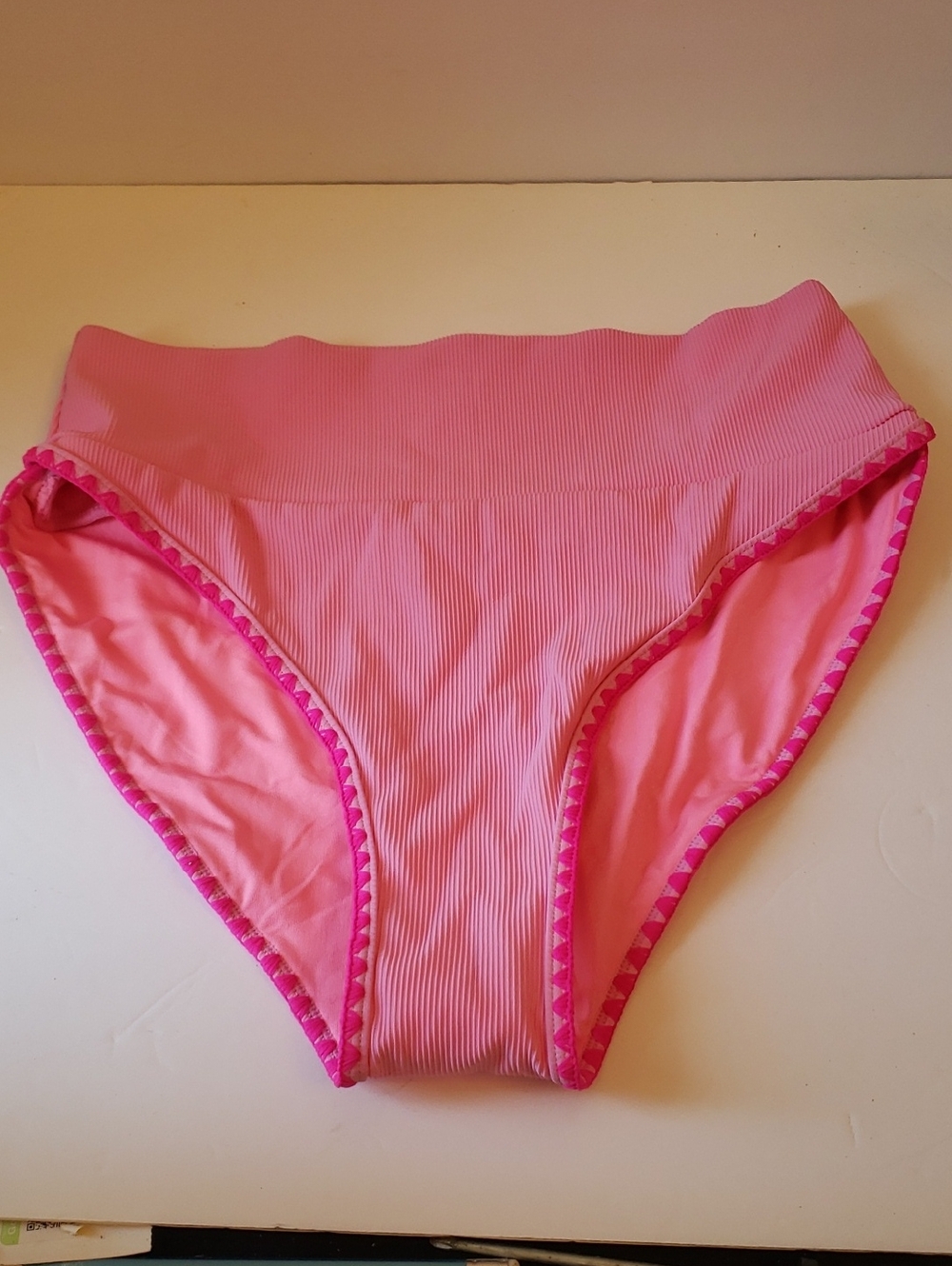 🤯3/$12 Pink & Fuscia High Waisted Bikini Bottoms NWOT Size Large